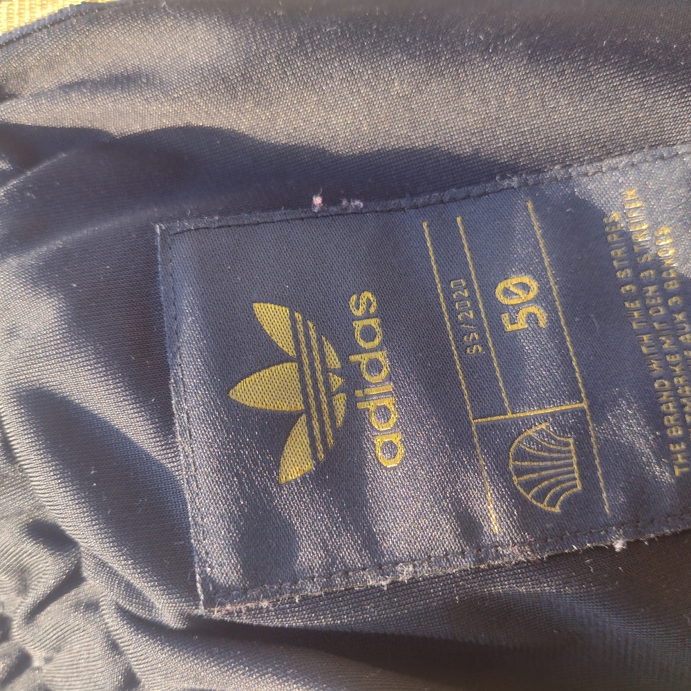 Black Track Pants with Yellow and Gray Stripes - Picture 3 of 7